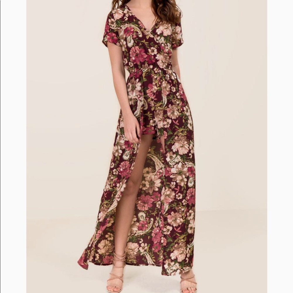 Francesca’s Marin Floral Maxi Romper